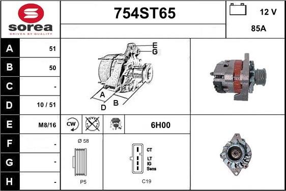 STARTCAR 754ST65 - Alternator furqanavto.az