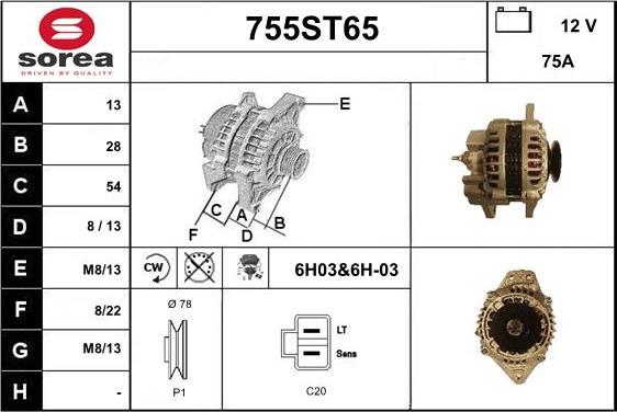 STARTCAR 755ST65 - Alternator furqanavto.az