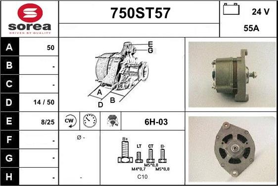 STARTCAR 750ST57 - Alternator furqanavto.az