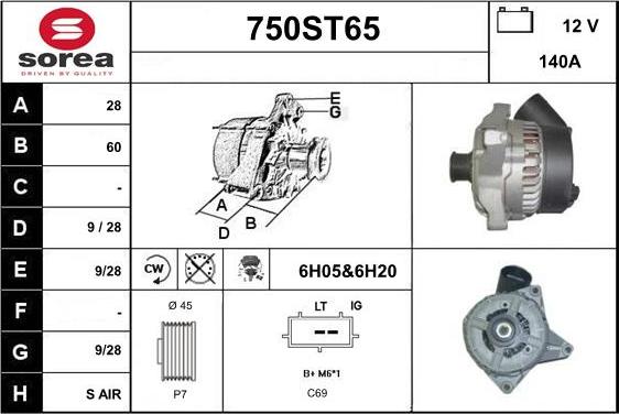 STARTCAR 750ST65 - Alternator furqanavto.az