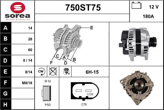 STARTCAR 750ST75 - Alternator furqanavto.az