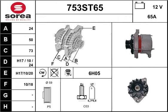 STARTCAR 753ST65 - Alternator furqanavto.az