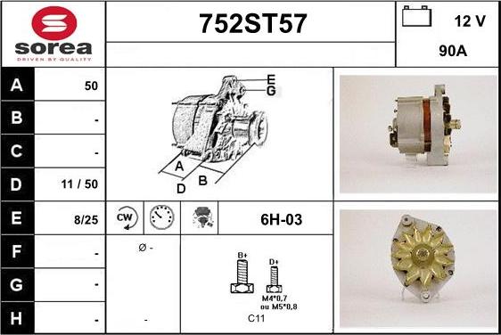 STARTCAR 752ST57 - Alternator furqanavto.az