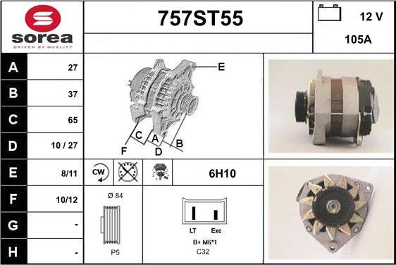 STARTCAR 757ST55 - Alternator furqanavto.az