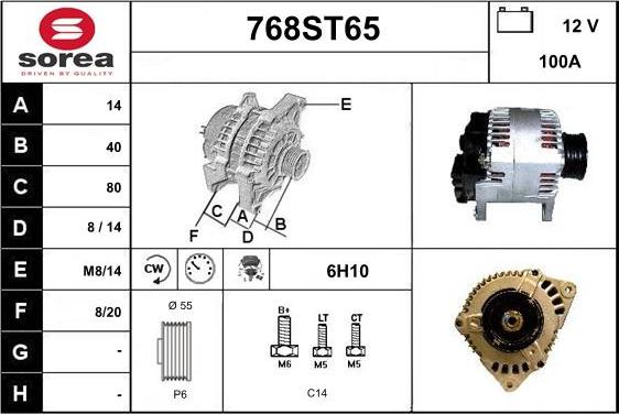 STARTCAR 768ST65 - Alternator furqanavto.az