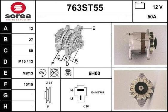 STARTCAR 763ST55 - Alternator furqanavto.az