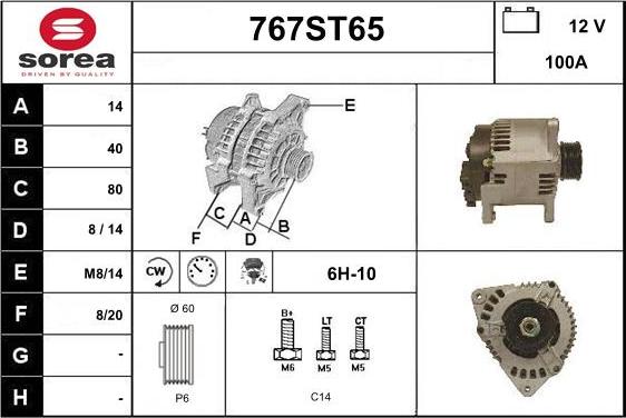 STARTCAR 767ST65 - Alternator furqanavto.az