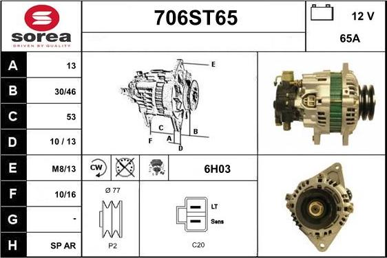 STARTCAR 706ST65 - Alternator furqanavto.az