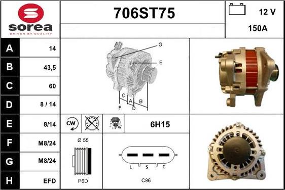 STARTCAR 706ST75 - Alternator furqanavto.az