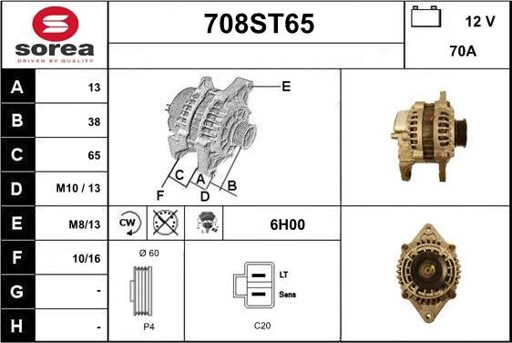 STARTCAR 708ST65 - Alternator furqanavto.az