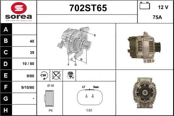 STARTCAR 702ST65 - Alternator furqanavto.az