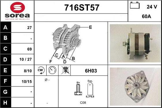 STARTCAR 716ST57 - Alternator furqanavto.az