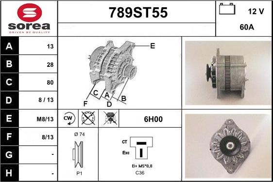 STARTCAR 789ST55 - Alternator furqanavto.az