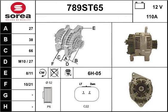 STARTCAR 789ST65 - Alternator furqanavto.az