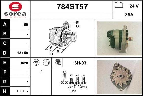 STARTCAR 784ST57 - Alternator furqanavto.az