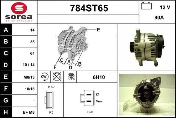 STARTCAR 784ST65 - Alternator furqanavto.az