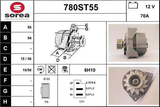 STARTCAR 780ST55 - Alternator furqanavto.az