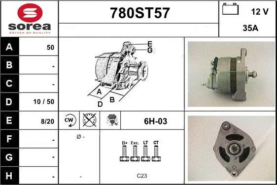 STARTCAR 780ST57 - Alternator furqanavto.az