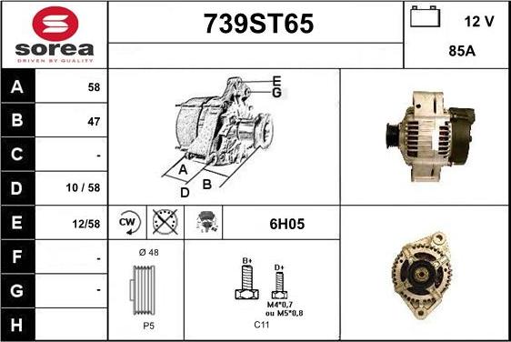 STARTCAR 739ST65 - Alternator furqanavto.az