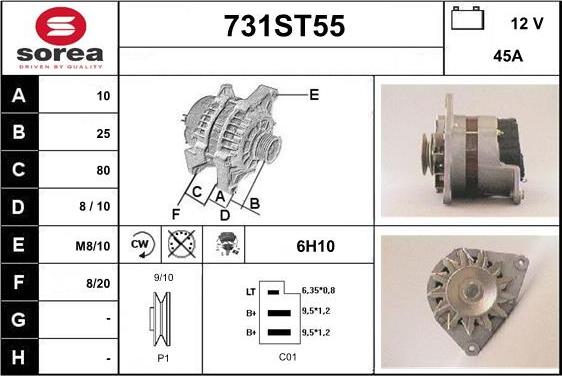 STARTCAR 731ST55 - Alternator furqanavto.az