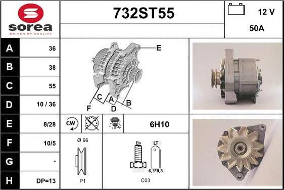 STARTCAR 732ST55 - Alternator furqanavto.az