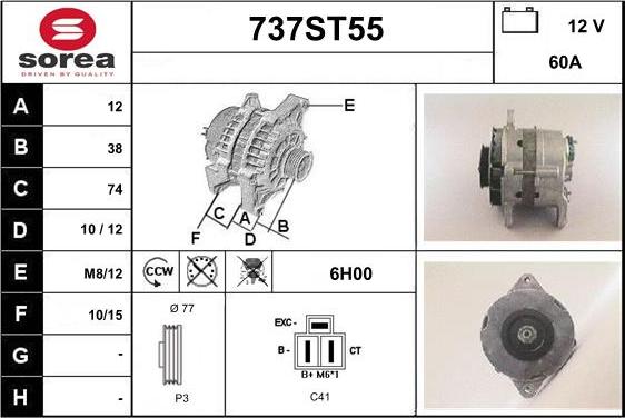 STARTCAR 737ST55 - Alternator furqanavto.az