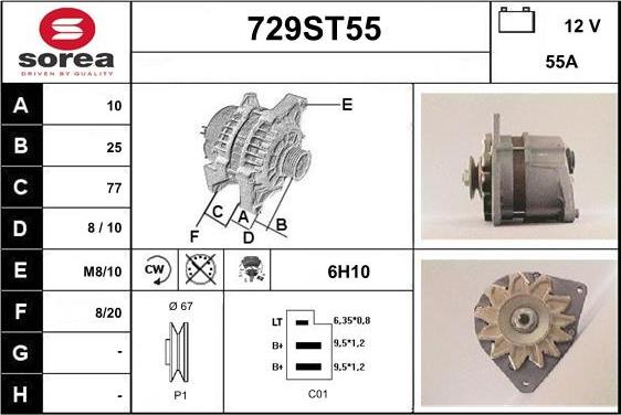 STARTCAR 729ST55 - Alternator furqanavto.az