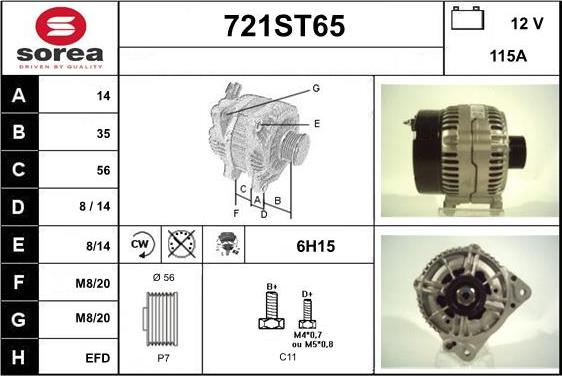 STARTCAR 721ST65 - Alternator furqanavto.az