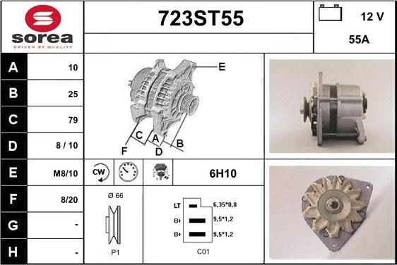 STARTCAR 723ST55 - Alternator furqanavto.az