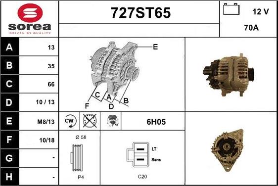 STARTCAR 727ST65 - Alternator furqanavto.az