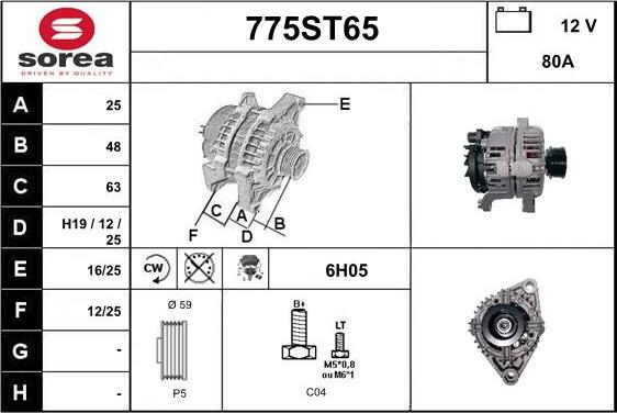 STARTCAR 775ST65 - Alternator furqanavto.az