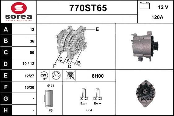 STARTCAR 770ST65 - Alternator furqanavto.az