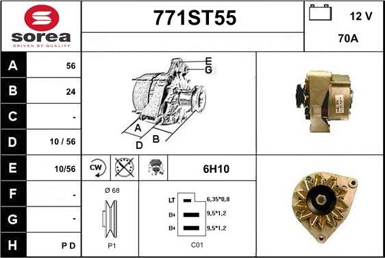 STARTCAR 771ST55 - Alternator furqanavto.az