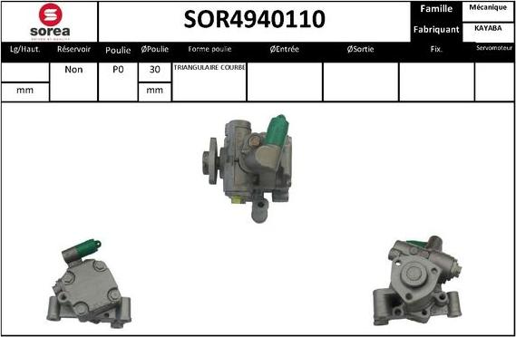 STARTCAR SOR4940110 - Hidravlik nasos, sükan sistemi furqanavto.az