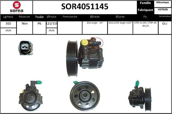 STARTCAR SOR4051145 - Hidravlik nasos, sükan sistemi furqanavto.az