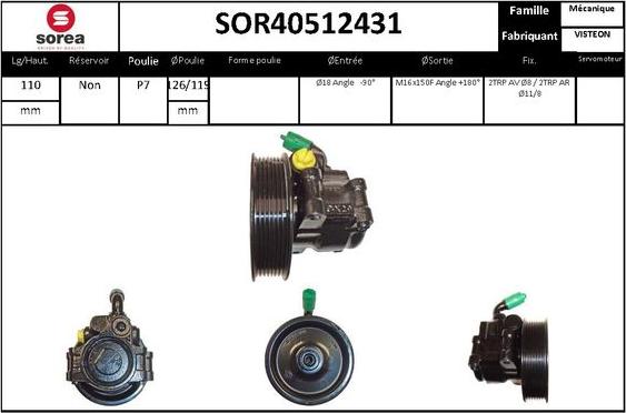 STARTCAR SOR40512431 - Hidravlik nasos, sükan sistemi furqanavto.az