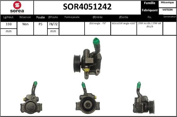 STARTCAR SOR4051242 - Hidravlik nasos, sükan sistemi furqanavto.az