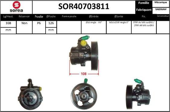STARTCAR SOR40703811 - Hidravlik nasos, sükan sistemi furqanavto.az