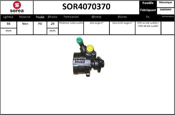 STARTCAR SOR4070370 - Hidravlik nasos, sükan sistemi furqanavto.az