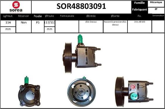 STARTCAR SOR48803091 - Hidravlik nasos, sükan sistemi furqanavto.az