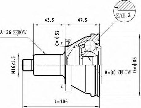 Statim C.011 - Birləşmə dəsti, ötürücü val www.furqanavto.az