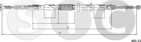 STC T481314 - Kabel, dayanacaq əyləci furqanavto.az