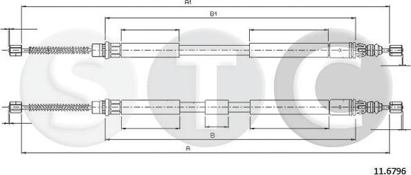 STC T483083 - Kabel, dayanacaq əyləci furqanavto.az