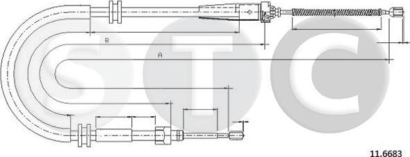 STC T483116 - Kabel, dayanacaq əyləci furqanavto.az