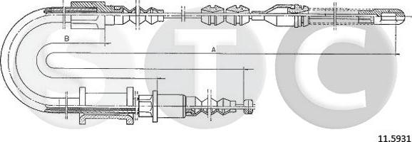 STC T482496 - Kabel, dayanacaq əyləci furqanavto.az