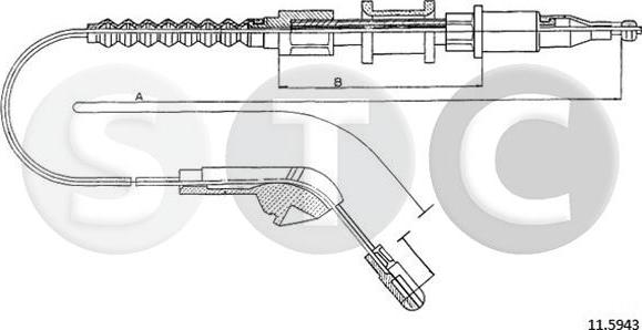 STC T482518 - Kabel, dayanacaq əyləci furqanavto.az