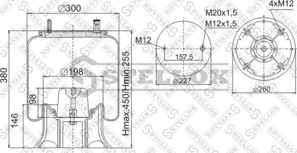 Stellox 90-41562-SX - Körük, pnevmatik asqı furqanavto.az