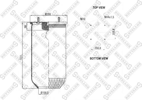 Stellox 90-48130-SX - Körük, pnevmatik asqı furqanavto.az