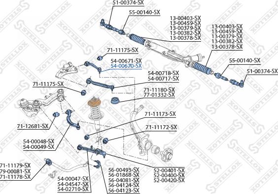 Stellox 54-00670-SX - Yolun idarəedici qolu furqanavto.az