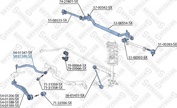 Stellox 54-01546-SX - Yolun idarəedici qolu furqanavto.az